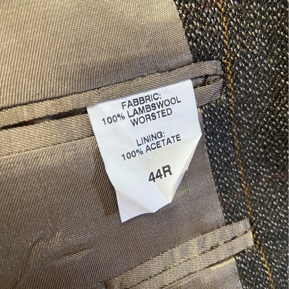 EVAN PICONE MEN’S BLAZER Wool Tweed Sports Coat Leather Elbow Patches Size 44R - Picture 6 of 13